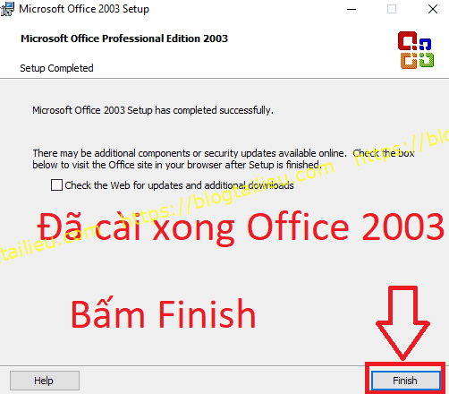 Hướng dẫn cài đặt Office 2003 miễn phí