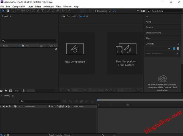 tải Adobe After Effects CC 2018 v15.1 Full link google vĩnh viễn